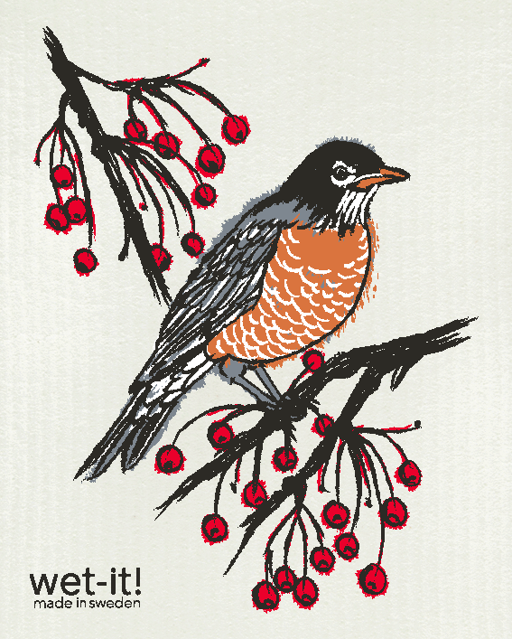 American Robin Swedish Cloth
