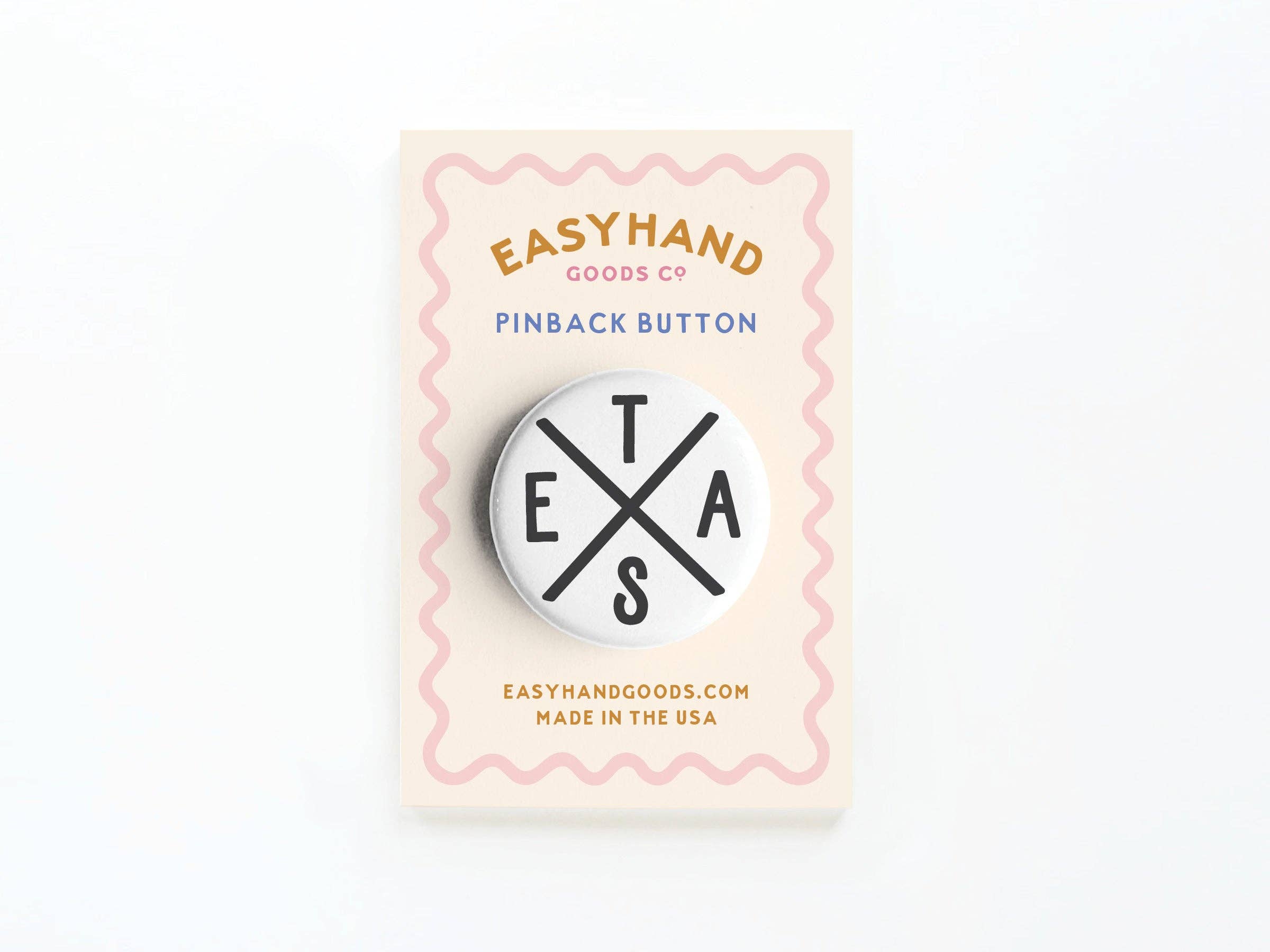Texas Logo button with classic Texas design