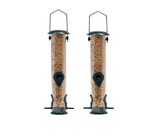 Ashman Bird Feeder, Metal Top and Bottom, Spacious Design, Attractive & Long Lasting