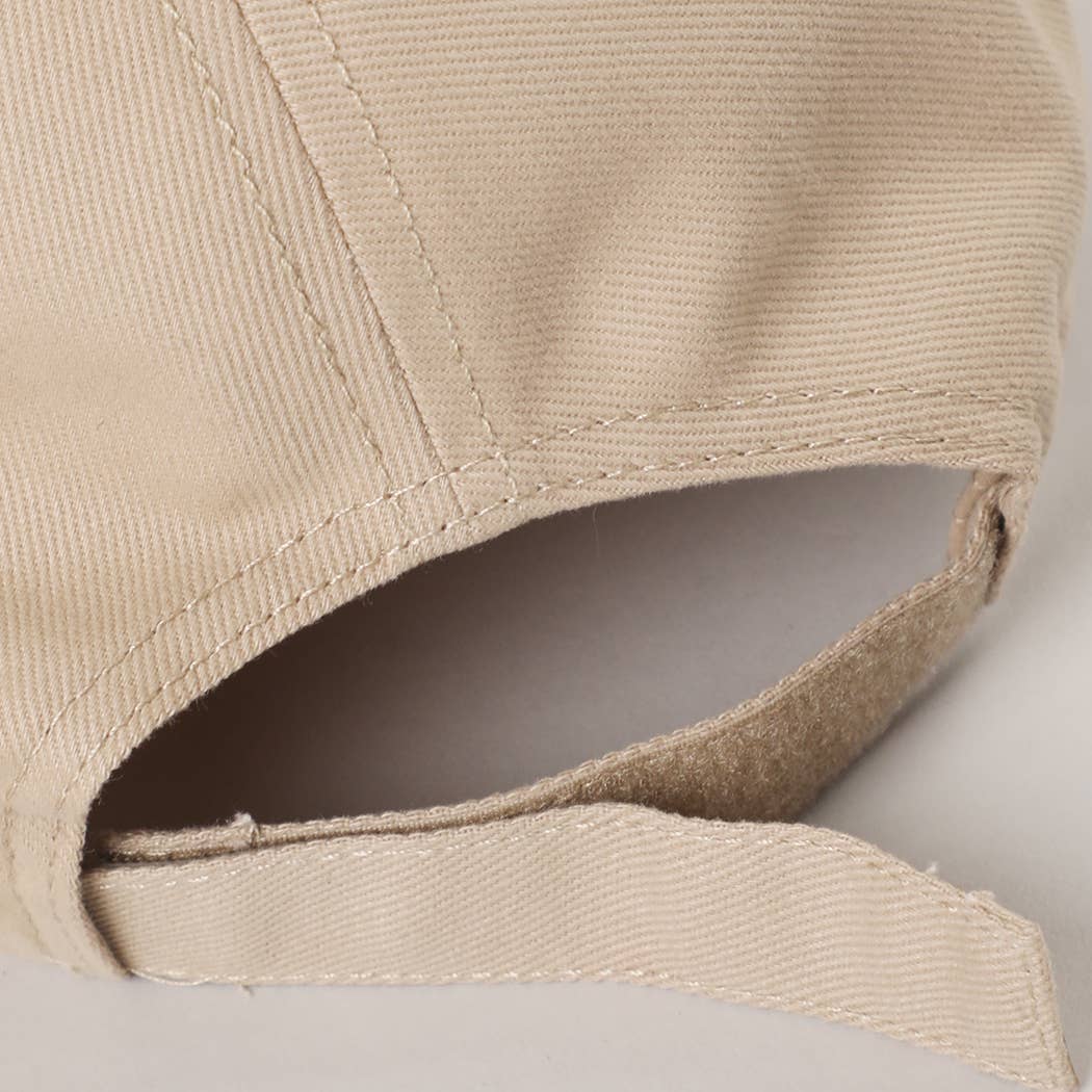 Custom embroidered OTTO 6 panel cap upside down angle view