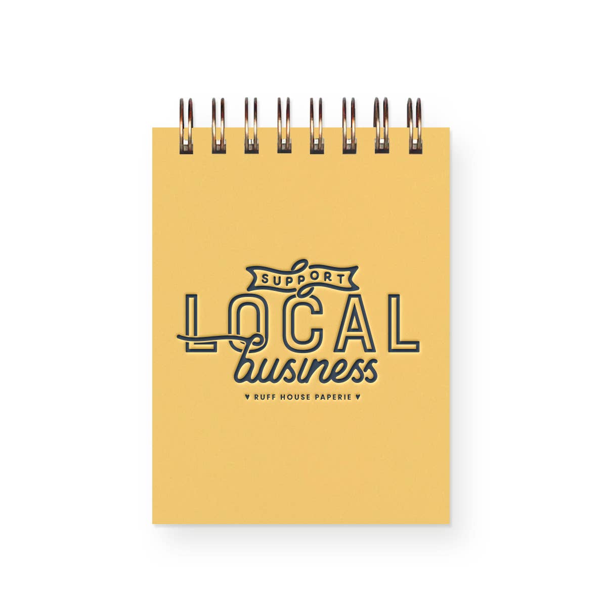Custom Support Local Business mini jotter notebook back cover
