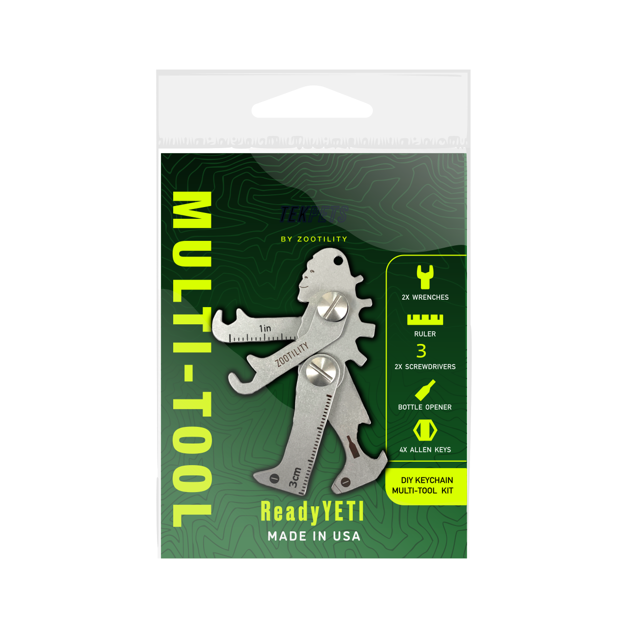 Ready YETI Multi-Tool - Metal TekPet DIY Buildable Keychain