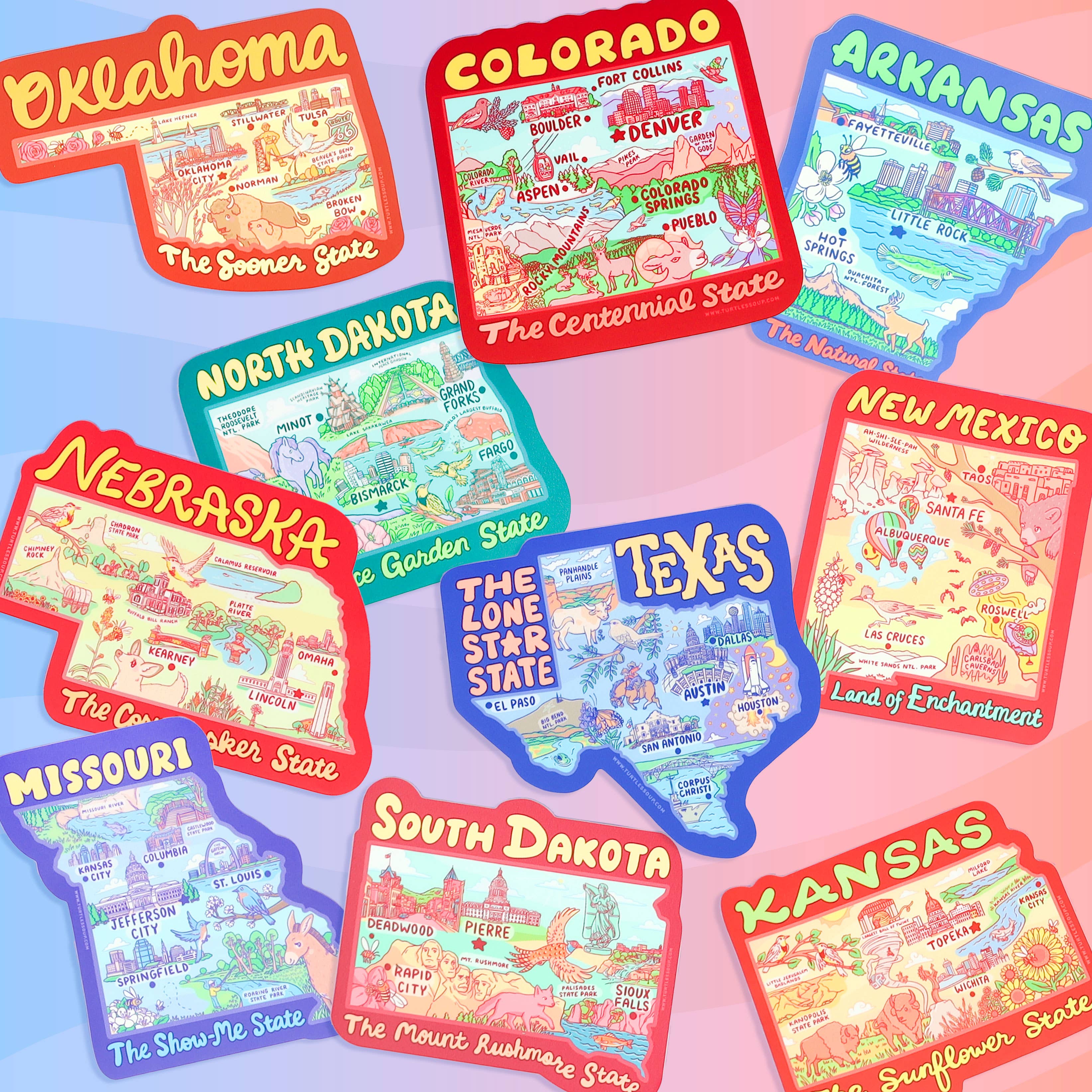 Texas Map Art Lone Star State Dallas Car Decal Vinyl Sticker