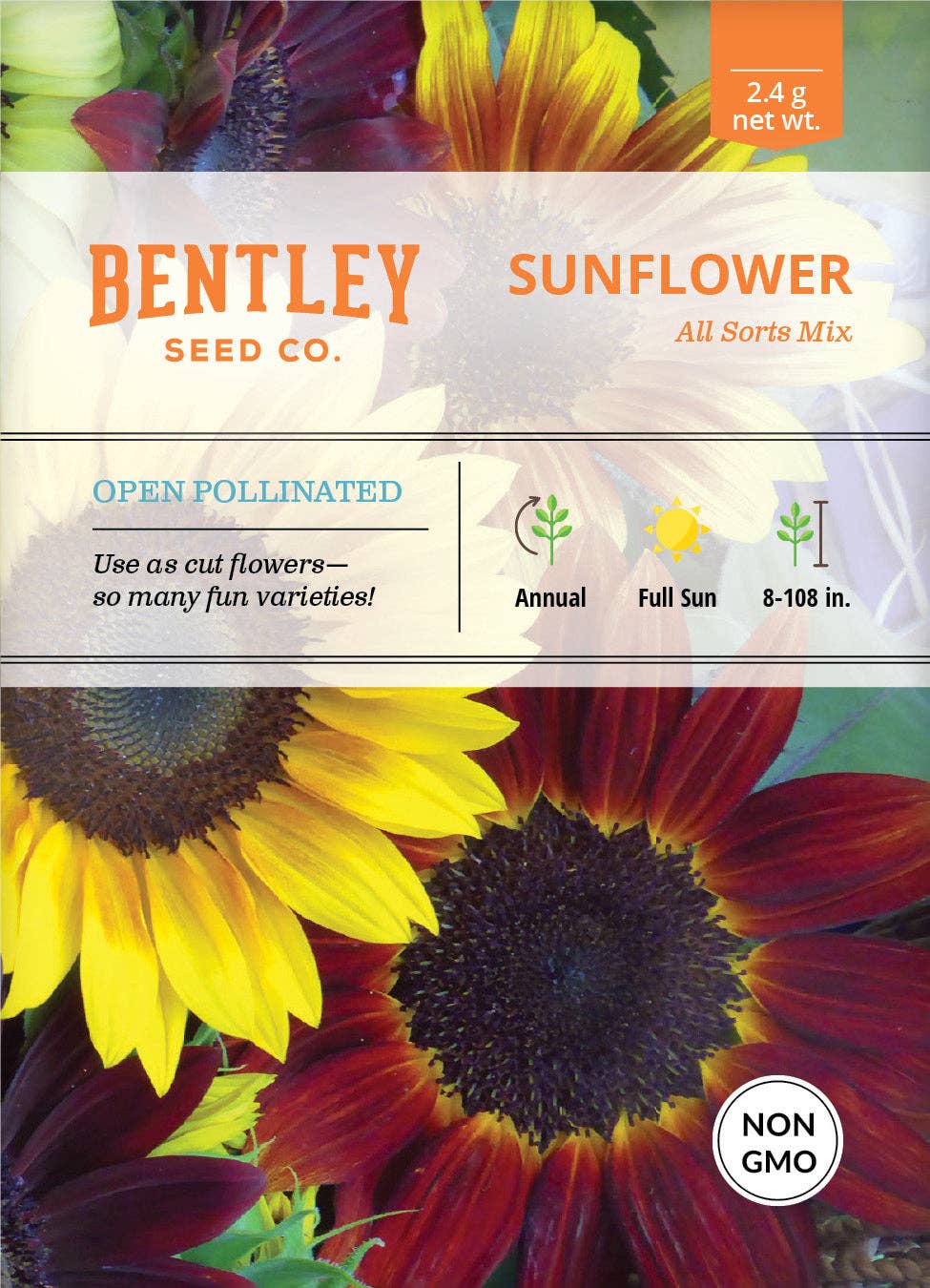 Sunflower All Sorts Mix seed packet front