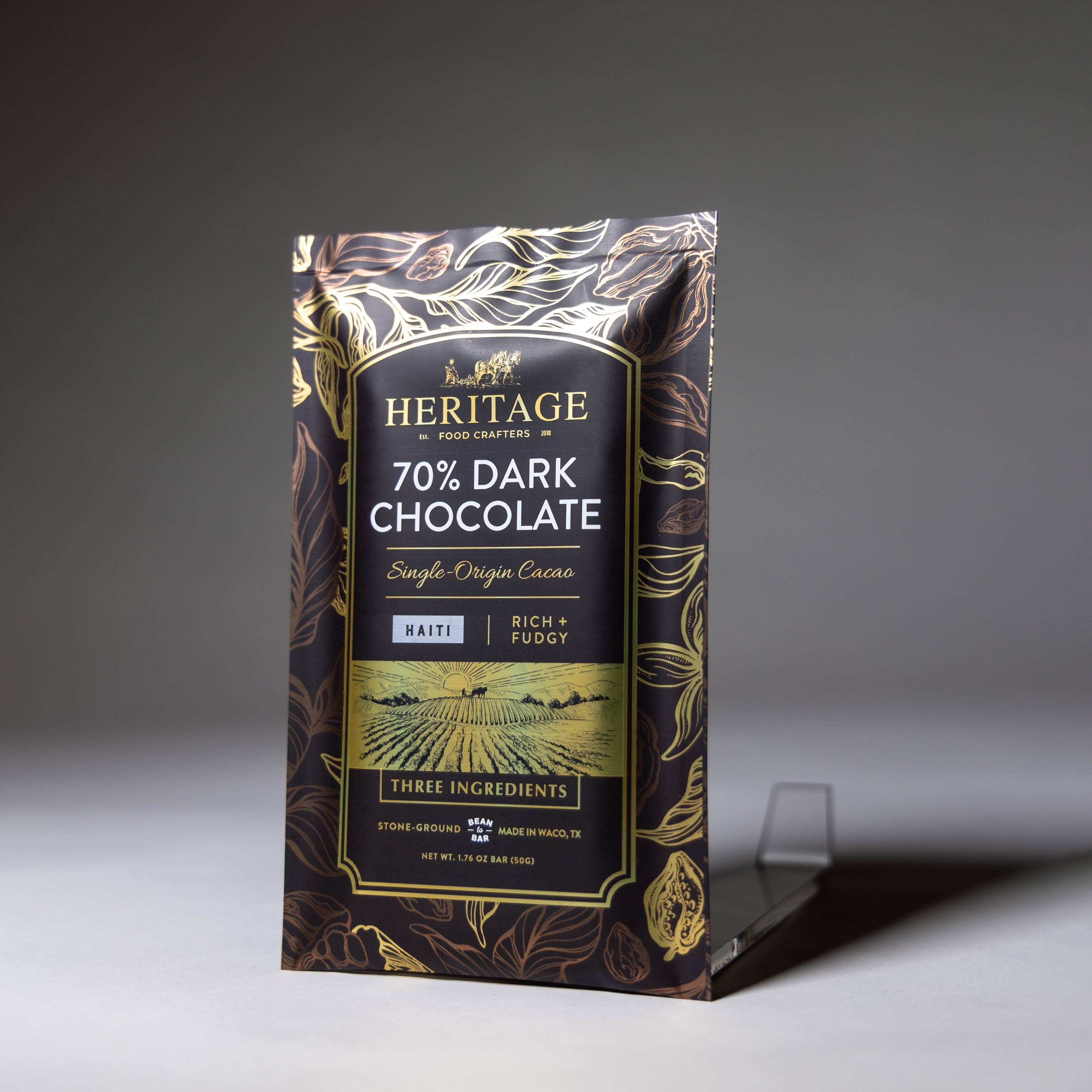 70% Haiti Dark 50g award-winning craft chocolate bar