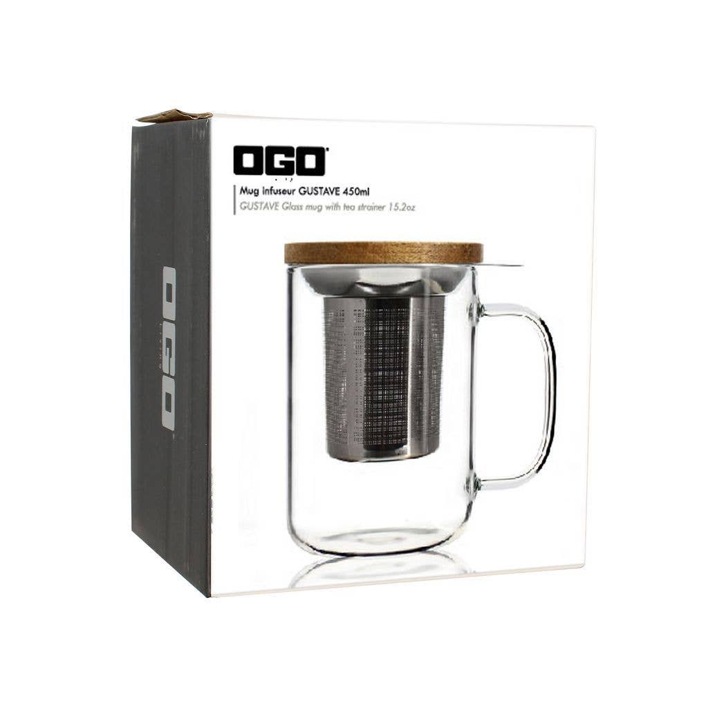 GUSTAVE 450ml Borosilicate Glass Tea Infuser