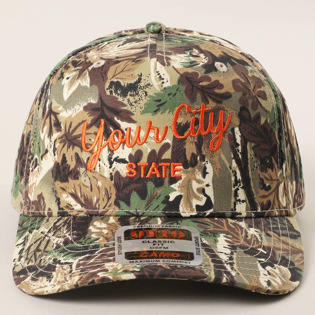 Personalized camo embroidered hat additional color variant