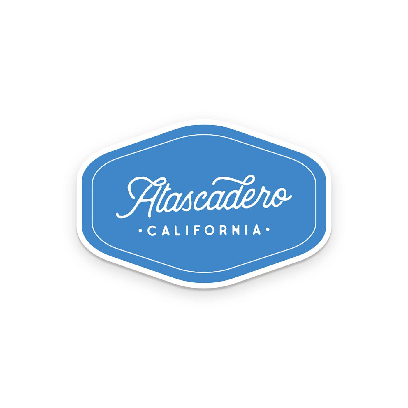 Custom City Script Sticker personalized city name example