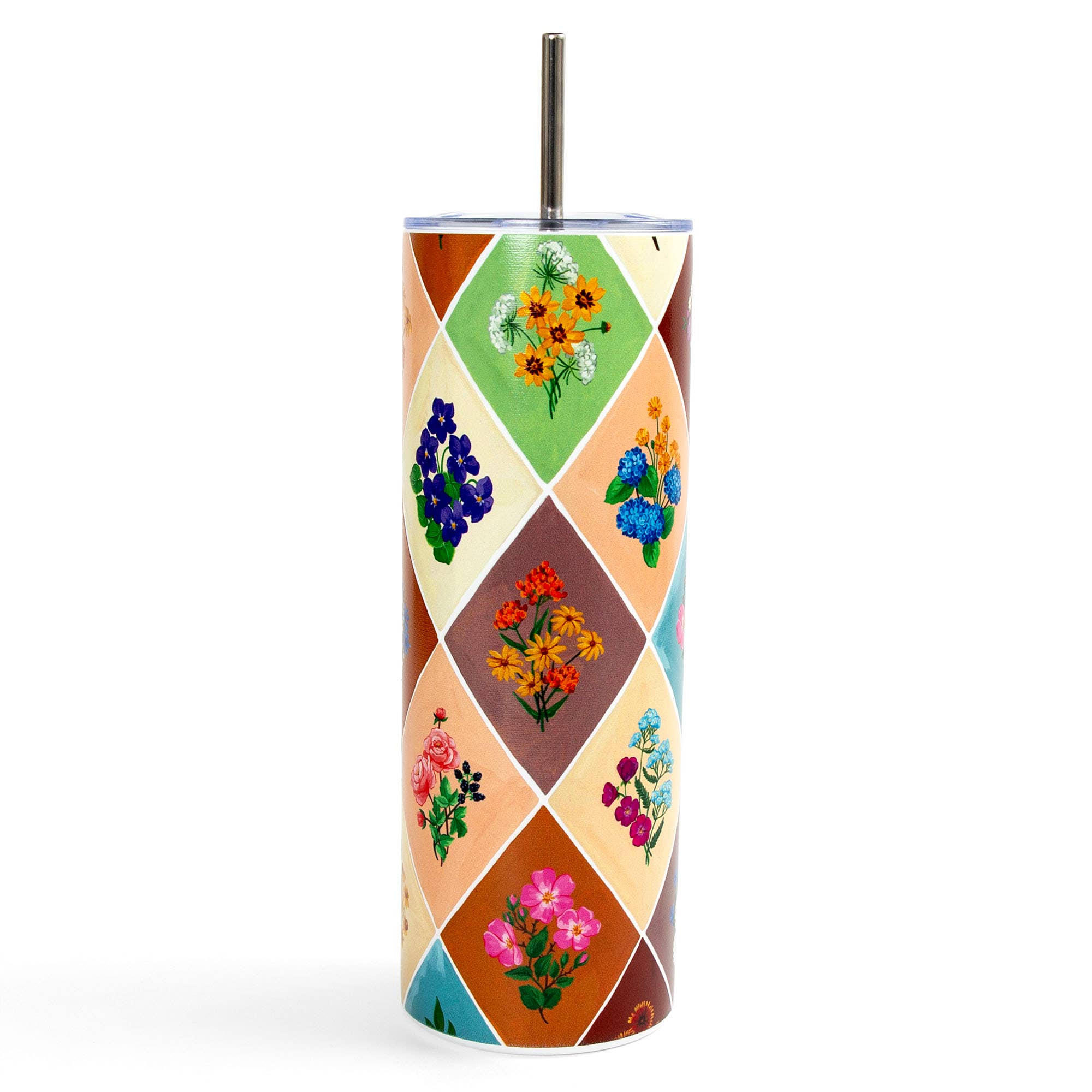 Vintage Blooms Floral 20oz Stainless Steel Skinny Tumbler