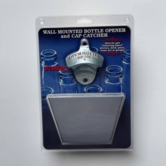 Silver OBH Opener and Silver Metal Bottle Cap Catcher