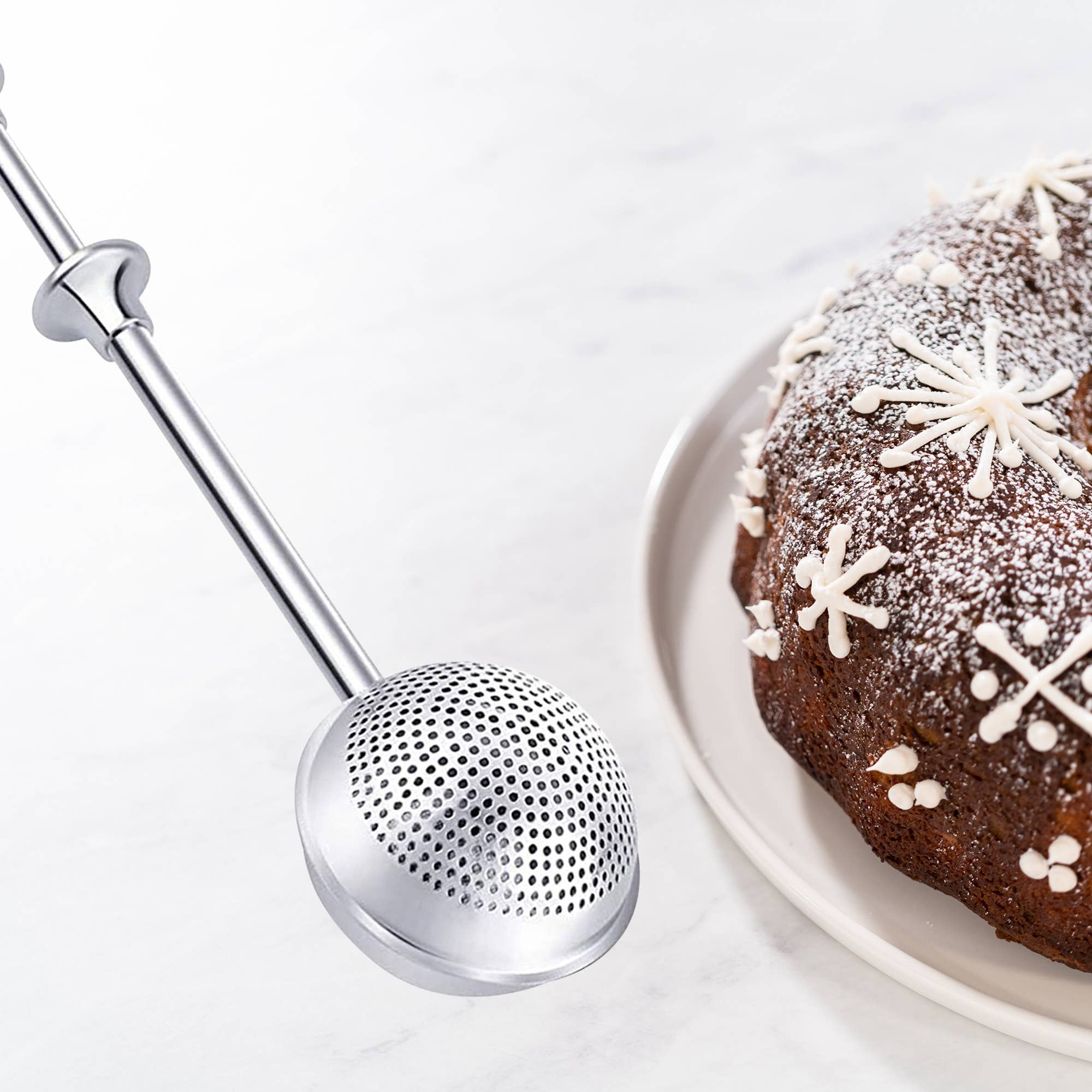 Fox Run Stainless Steel Sugar and Flour Duster Wand, 7"