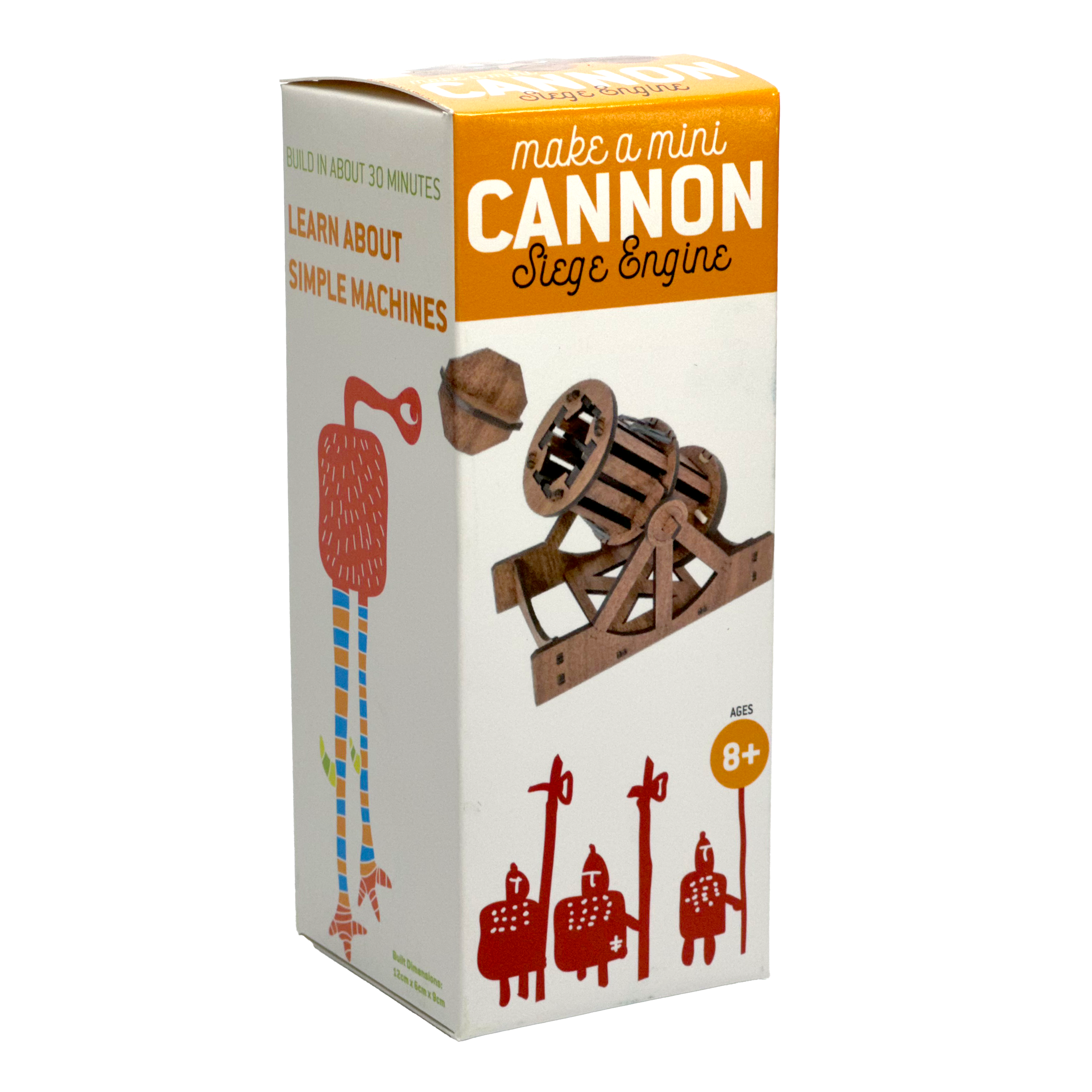 Mini Cannon wooden engineering kit fully assembled