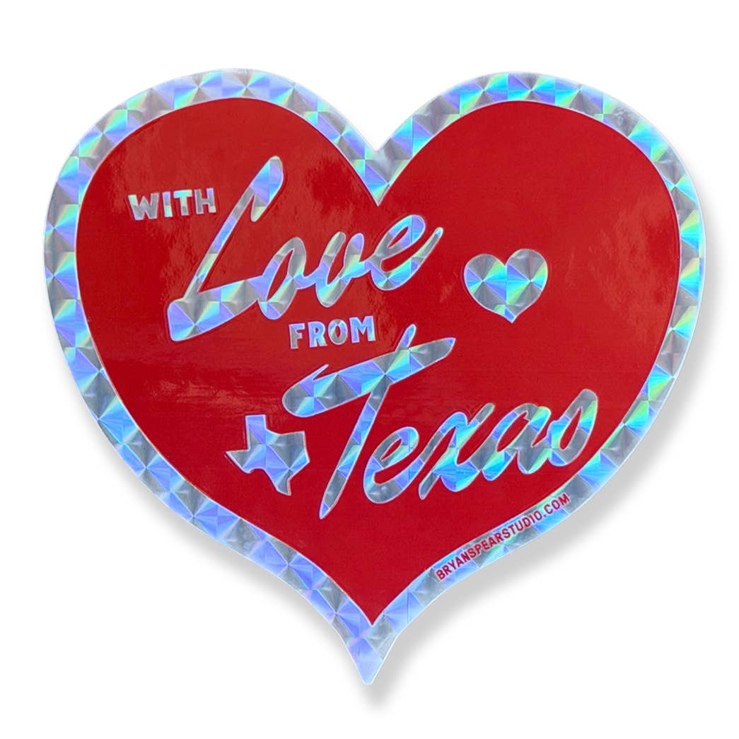 With Love From Texas Sticker
