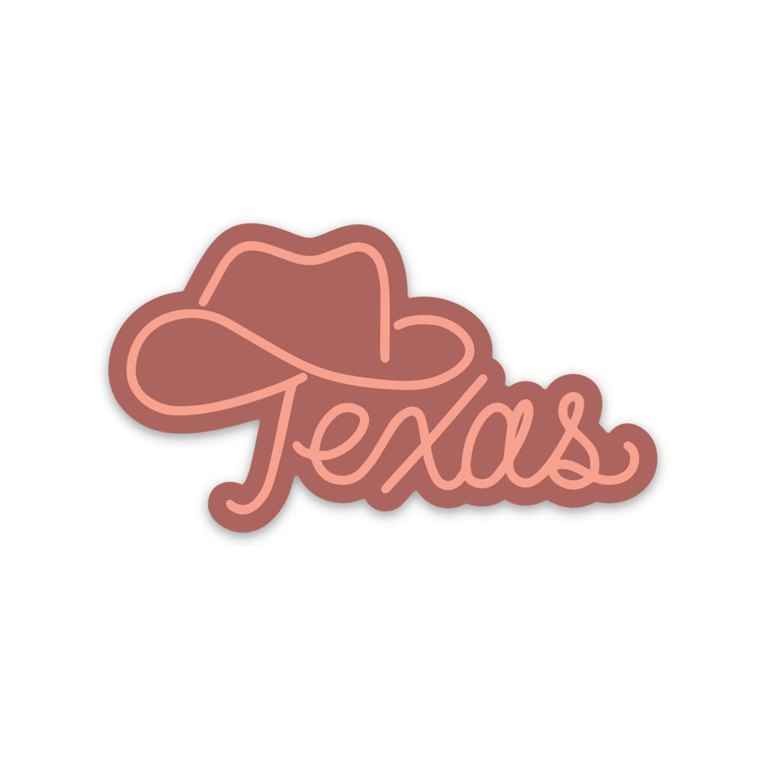 Texas cowboy hat sticker
