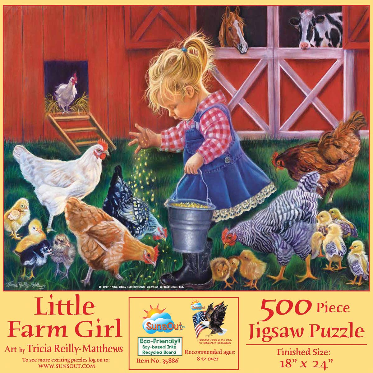 1088 Little Farm Girl 500 pc Puzzle