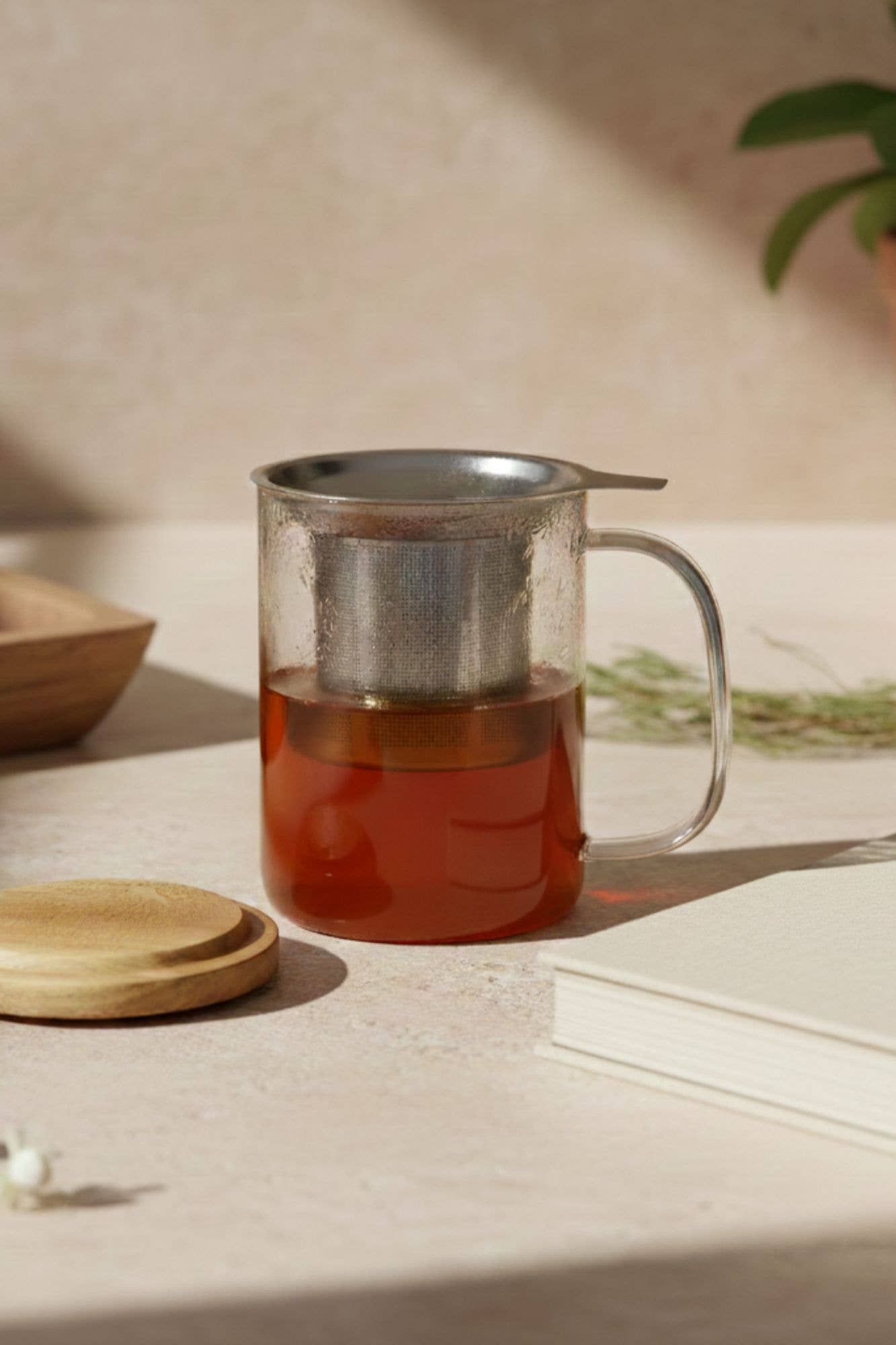 GUSTAVE 450ml Borosilicate Glass Tea Infuser