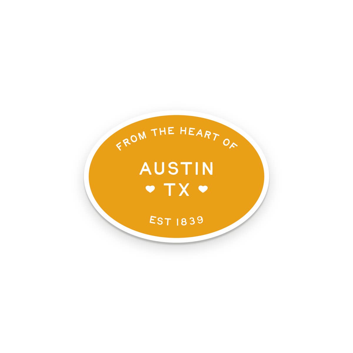 Custom City From The Heart Sticker variety of cities