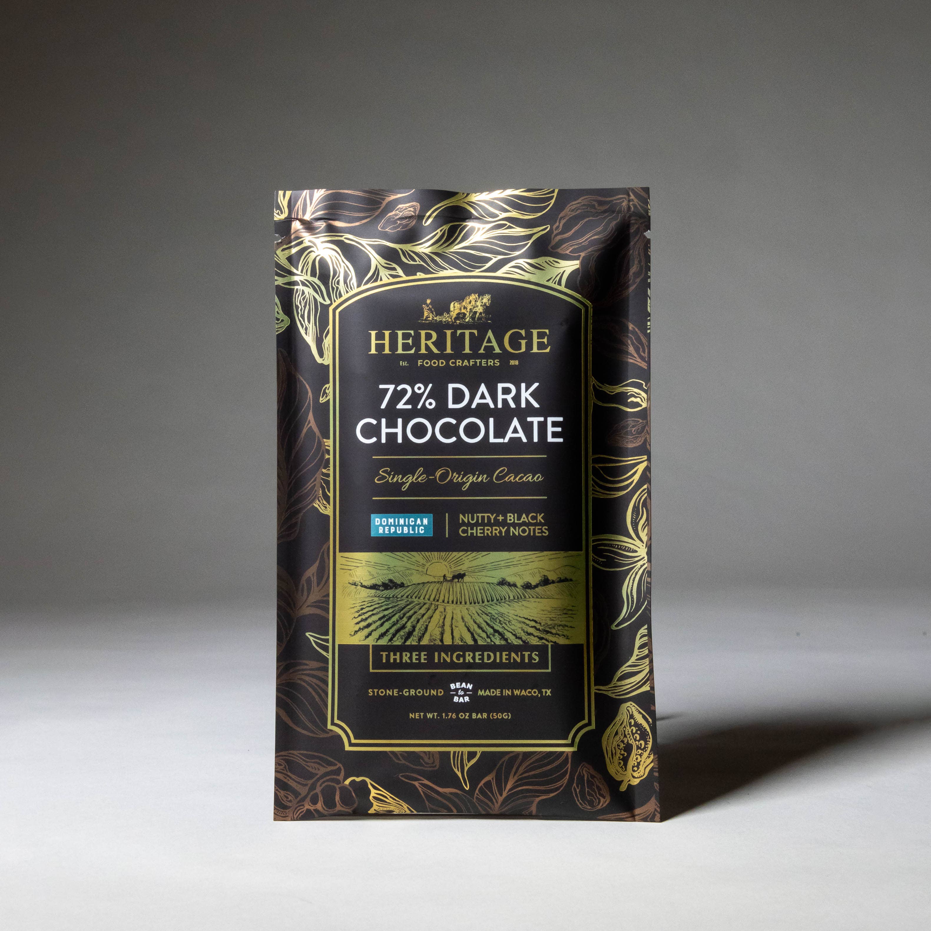 72% Dominican Dark 50g - Award-Winning Craft Chocolate Bars