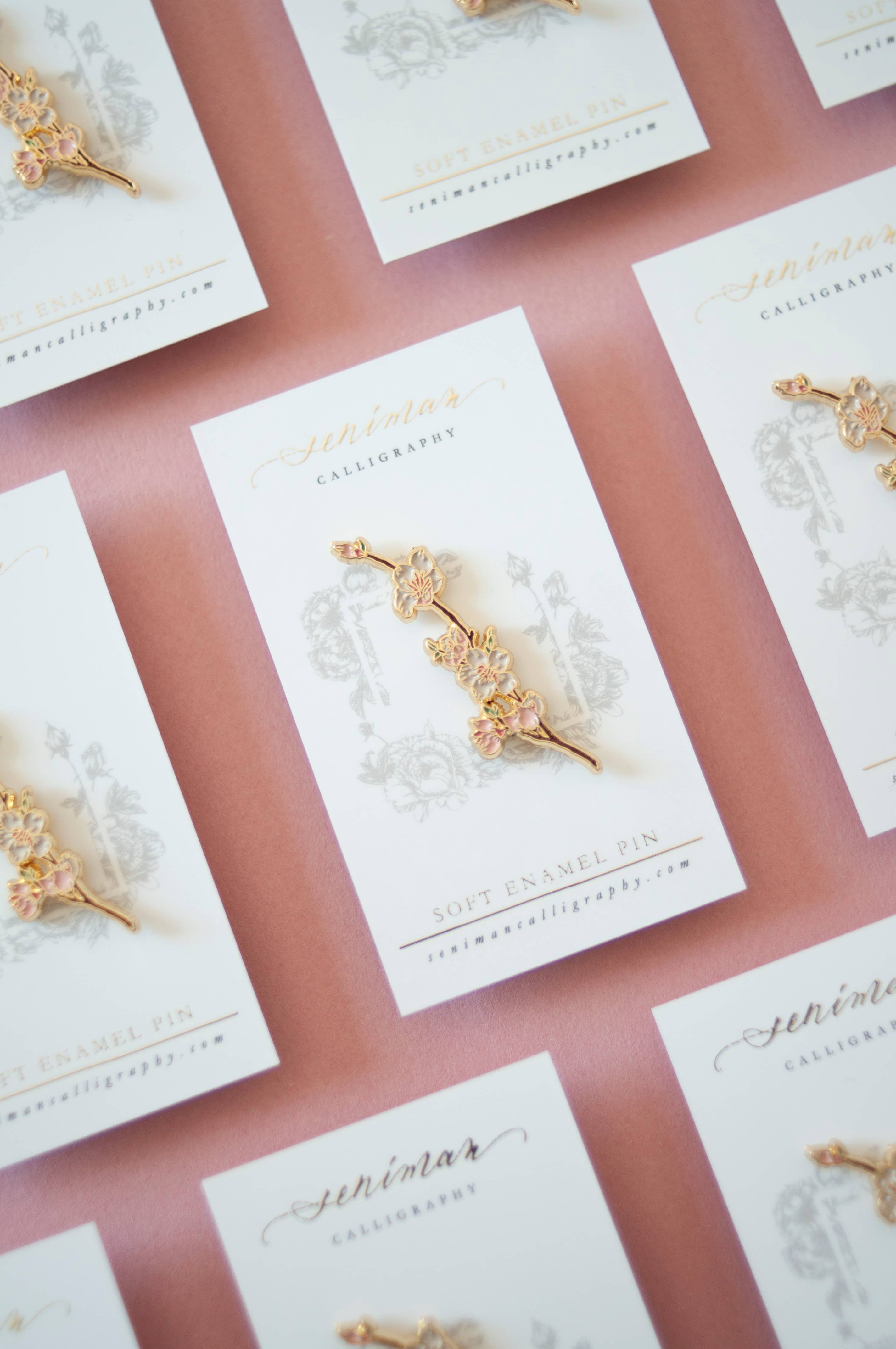 Cherry Blossom Enamel Pin