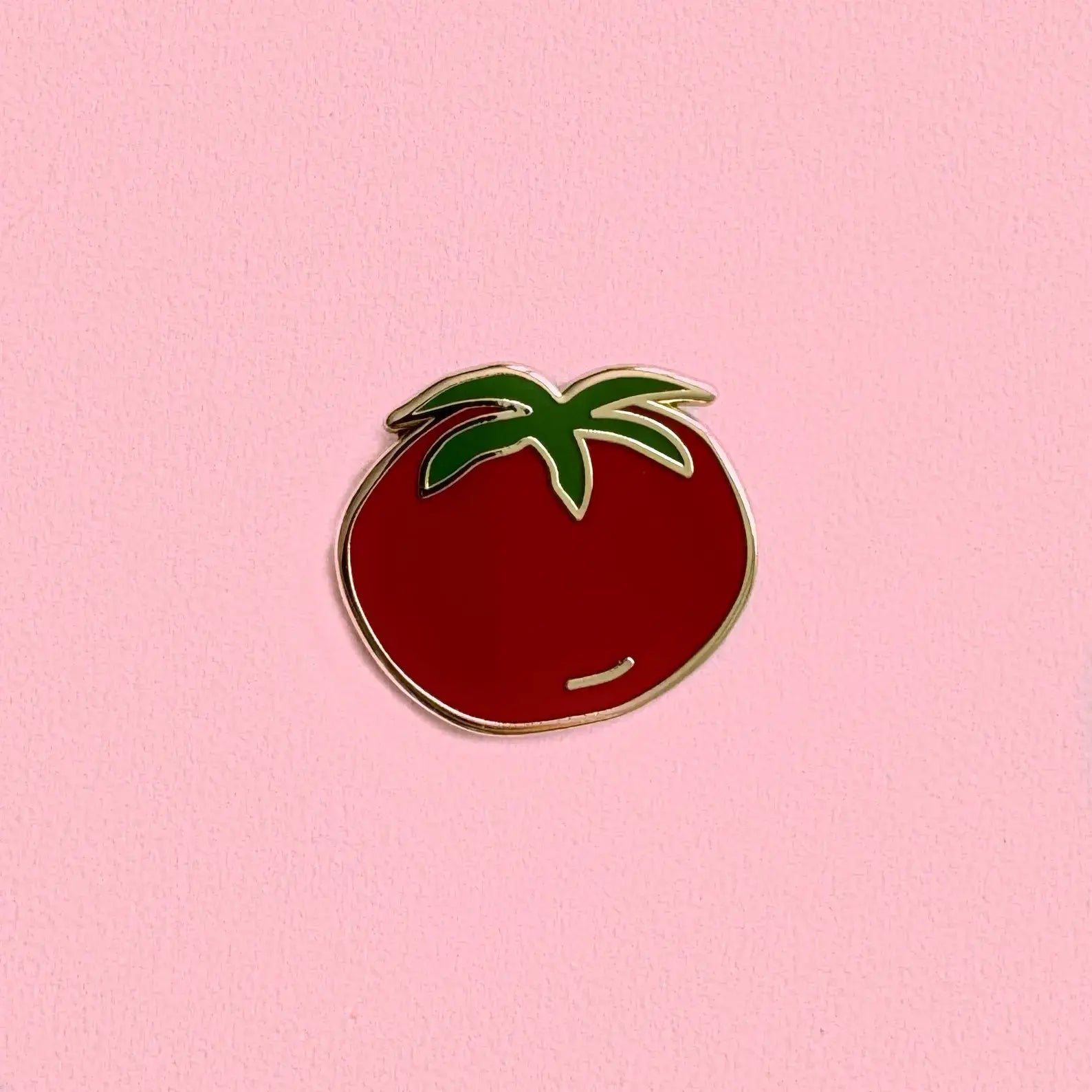 Tomato Enamel Pin with red tomato design