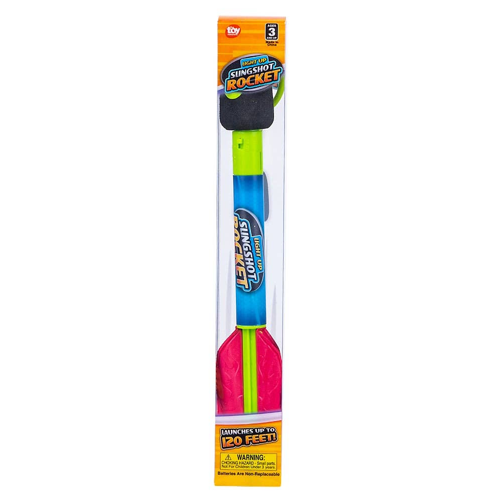 LLB light-up slingshot rocket glowing in the dark