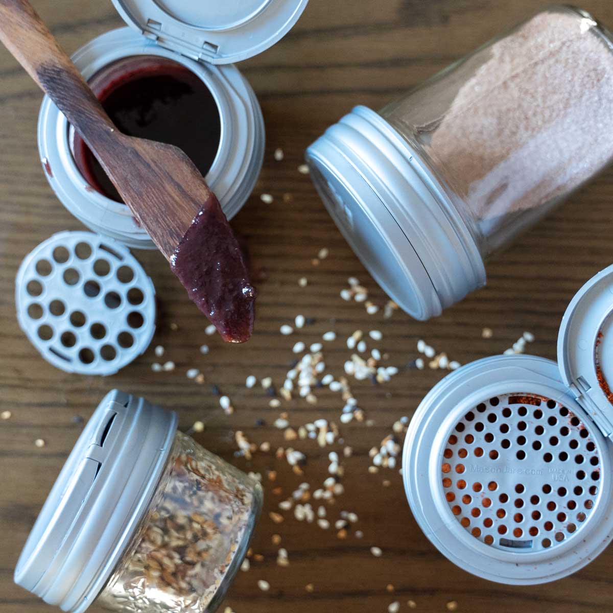 reCAP mason jar spice lid close-up of shaker holes