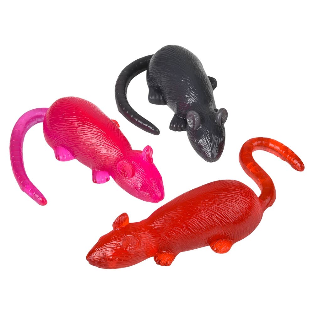 Sticky and Stretchy Rat toy stretched out