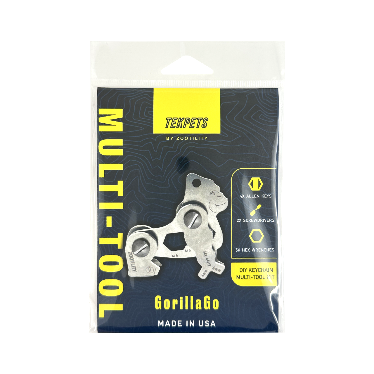 Gorilla-Go Multi-Tool - Metal TekPet DIY Buildable Keychain