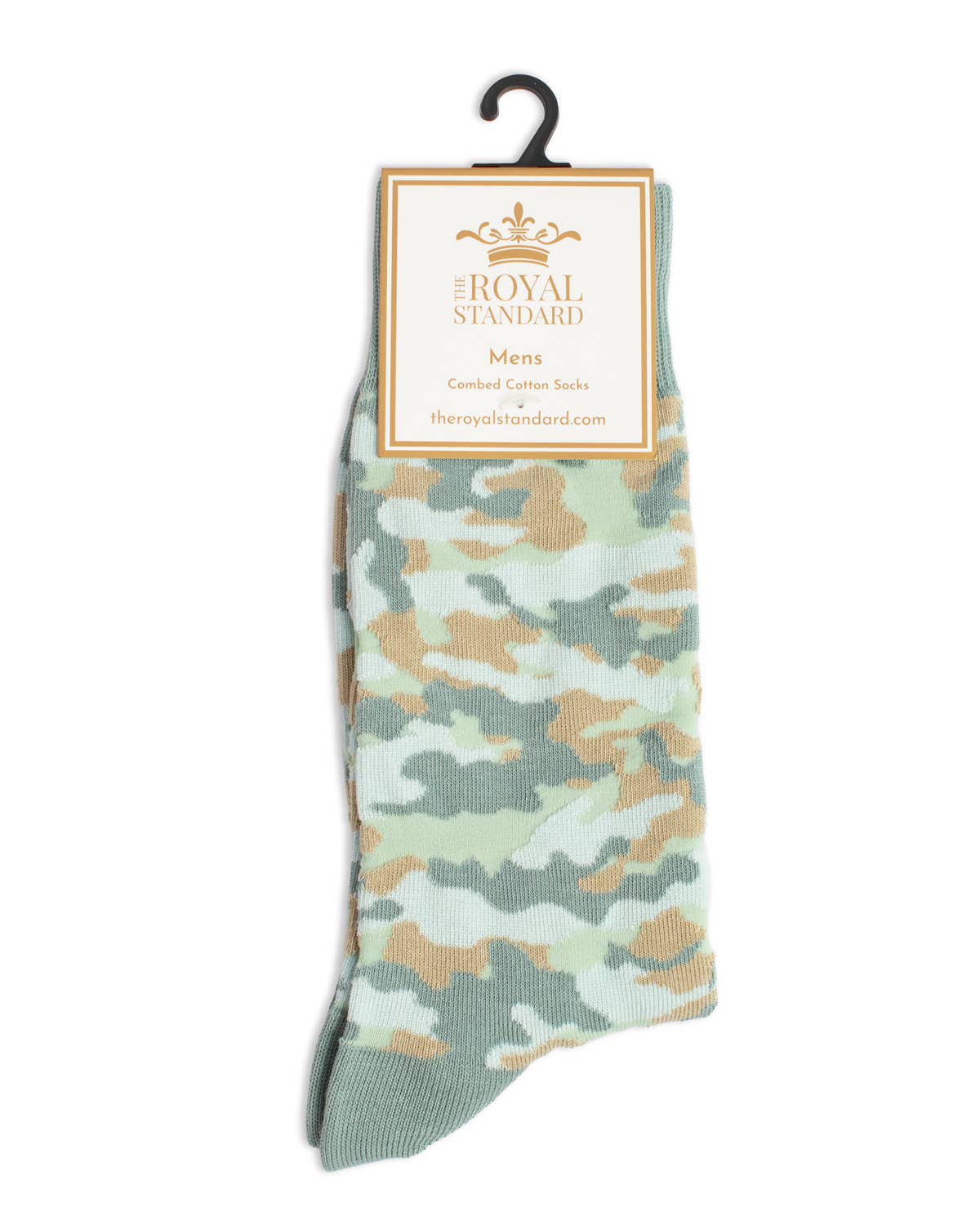Men's camo socks in blue and multi one size