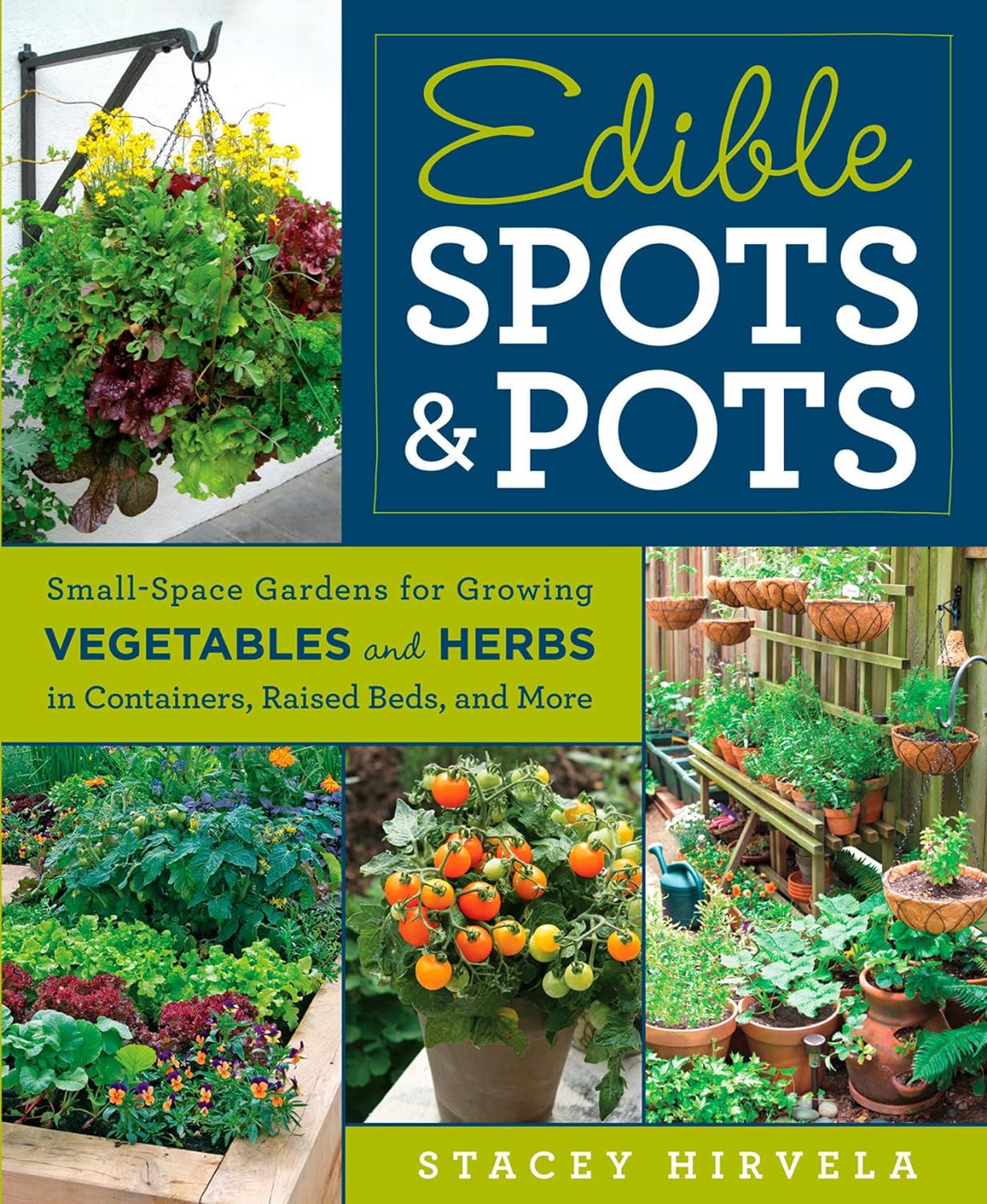 Edible Spots and Pots: Small-Space Gardens for Growing Vegetables and Herbs in Containers, Raised Beds, and More - by Stacey Hirvela