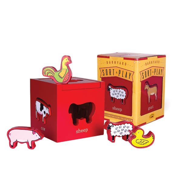 Barnyard Sort and Play wooden farm animal sorting toy