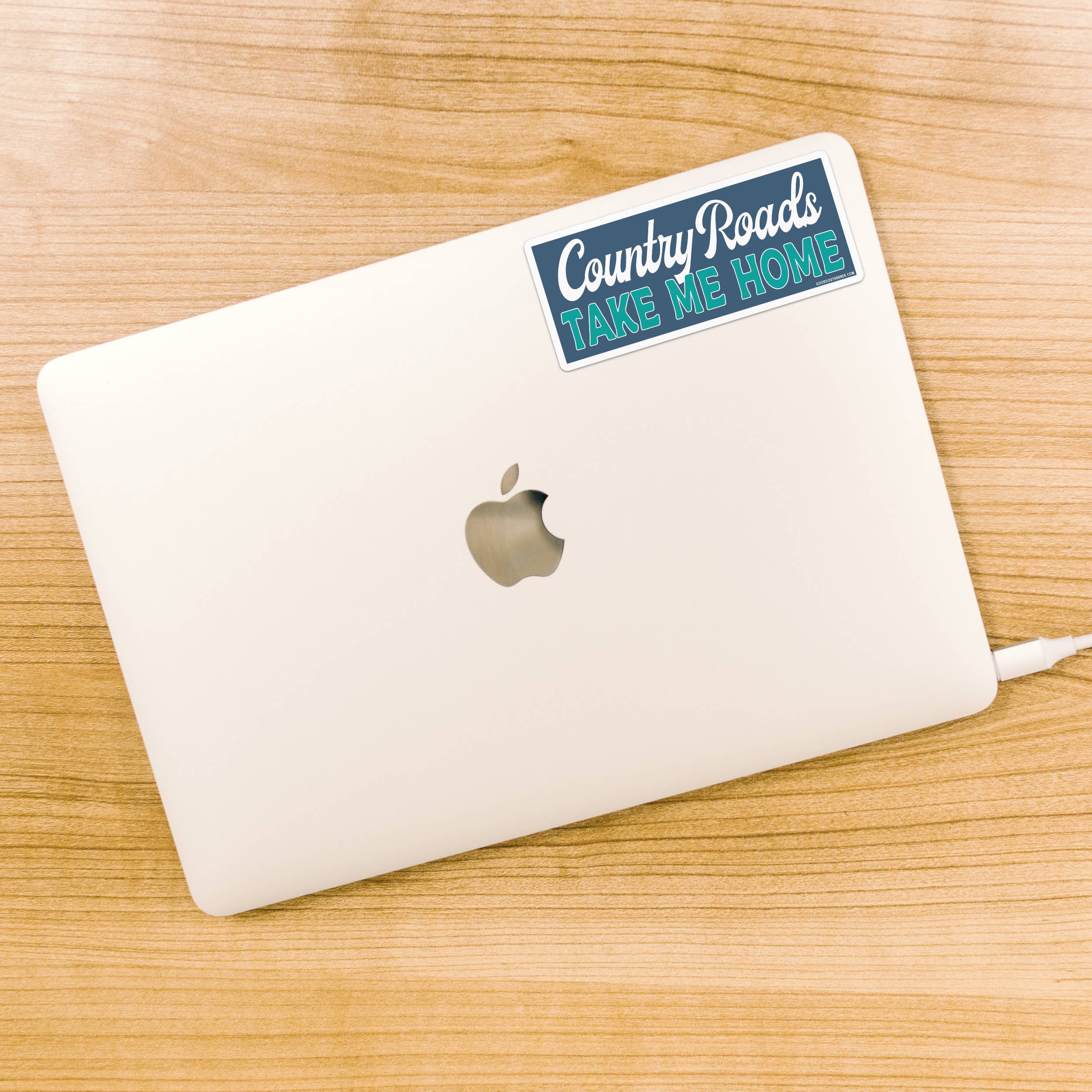 Country Roads Take Me Home sticker with rural design