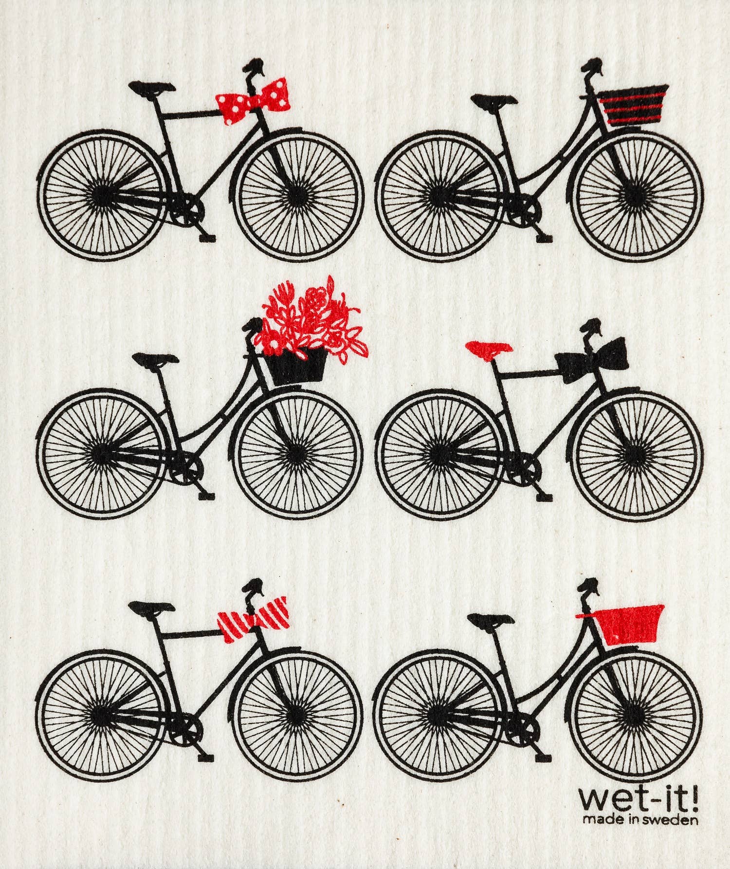 Bikes Swedish Cloth with colorful bicycle pattern