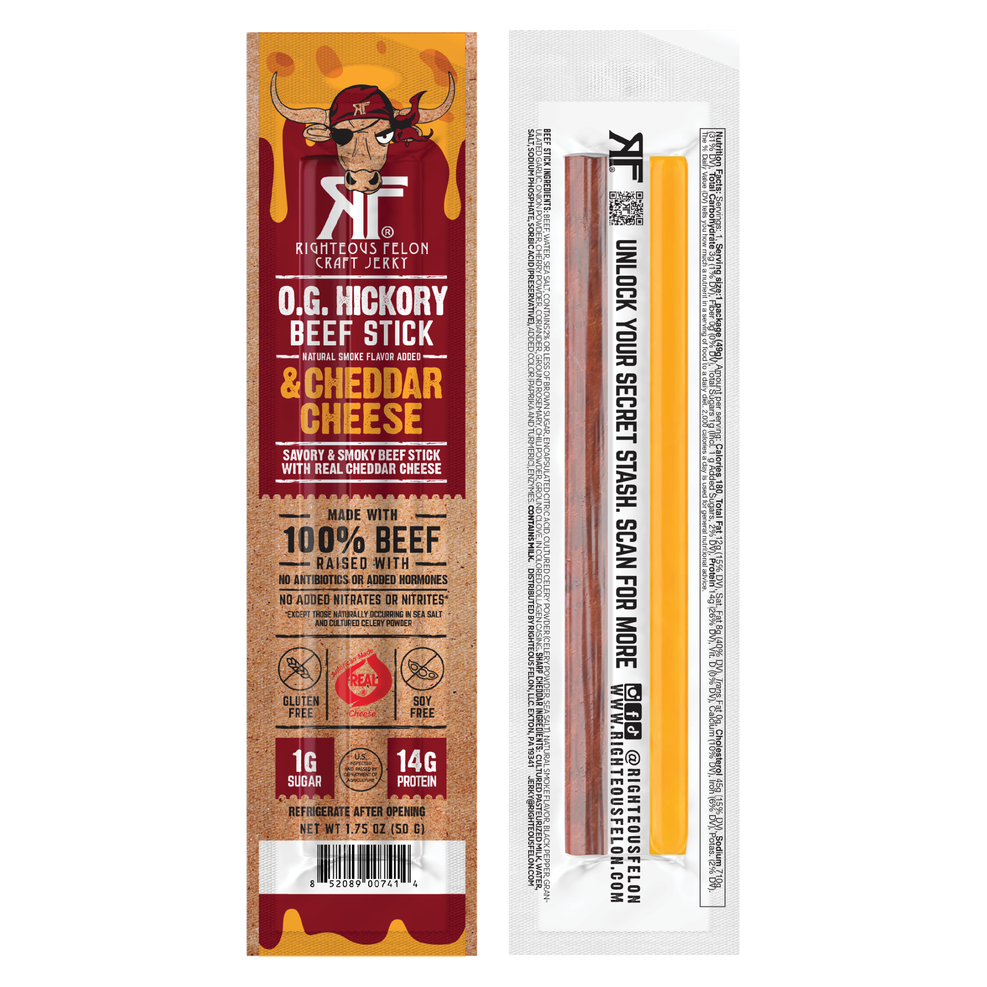 Righteous Felon Beef and Cheddar Combo pack detail
