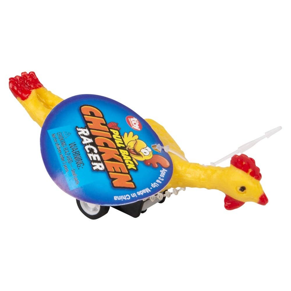 3 inch pull back chicken toy close-up
