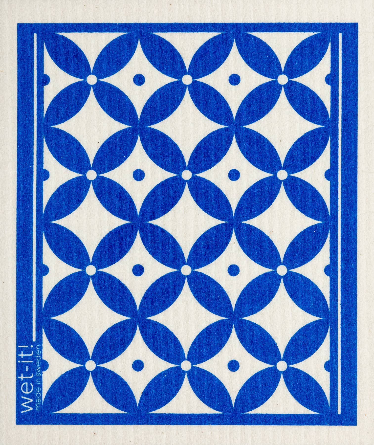 Blue and White Swedish Cloth reusable kitchen sponge