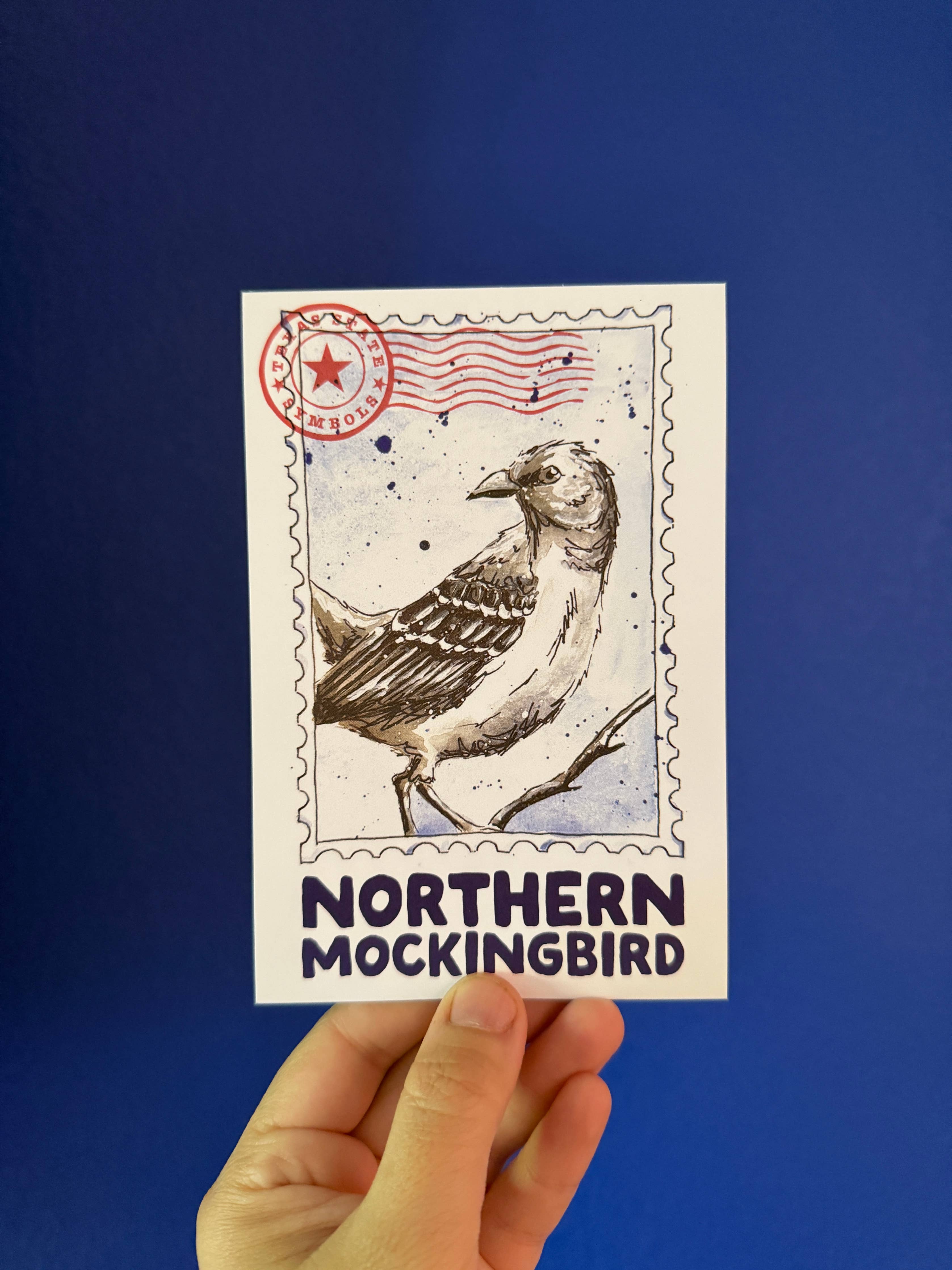 Northern Mockingbird 4x6 postcard
