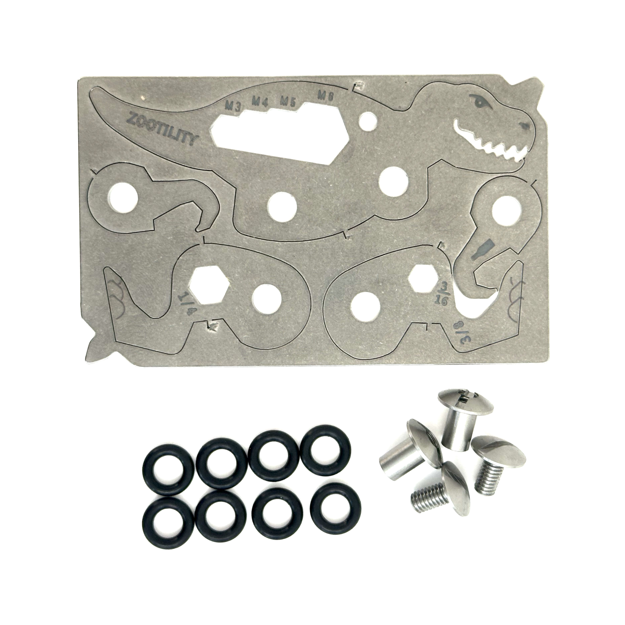 Tyrannosaurus HEX Multi-Tool - Metal TekPet DIY Keychain Kit