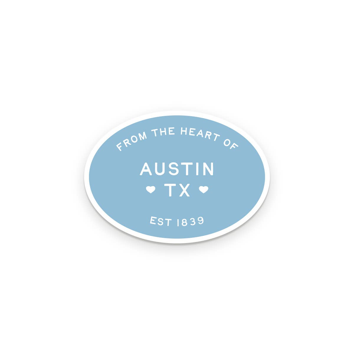 Custom City From The Heart sticker with heart design