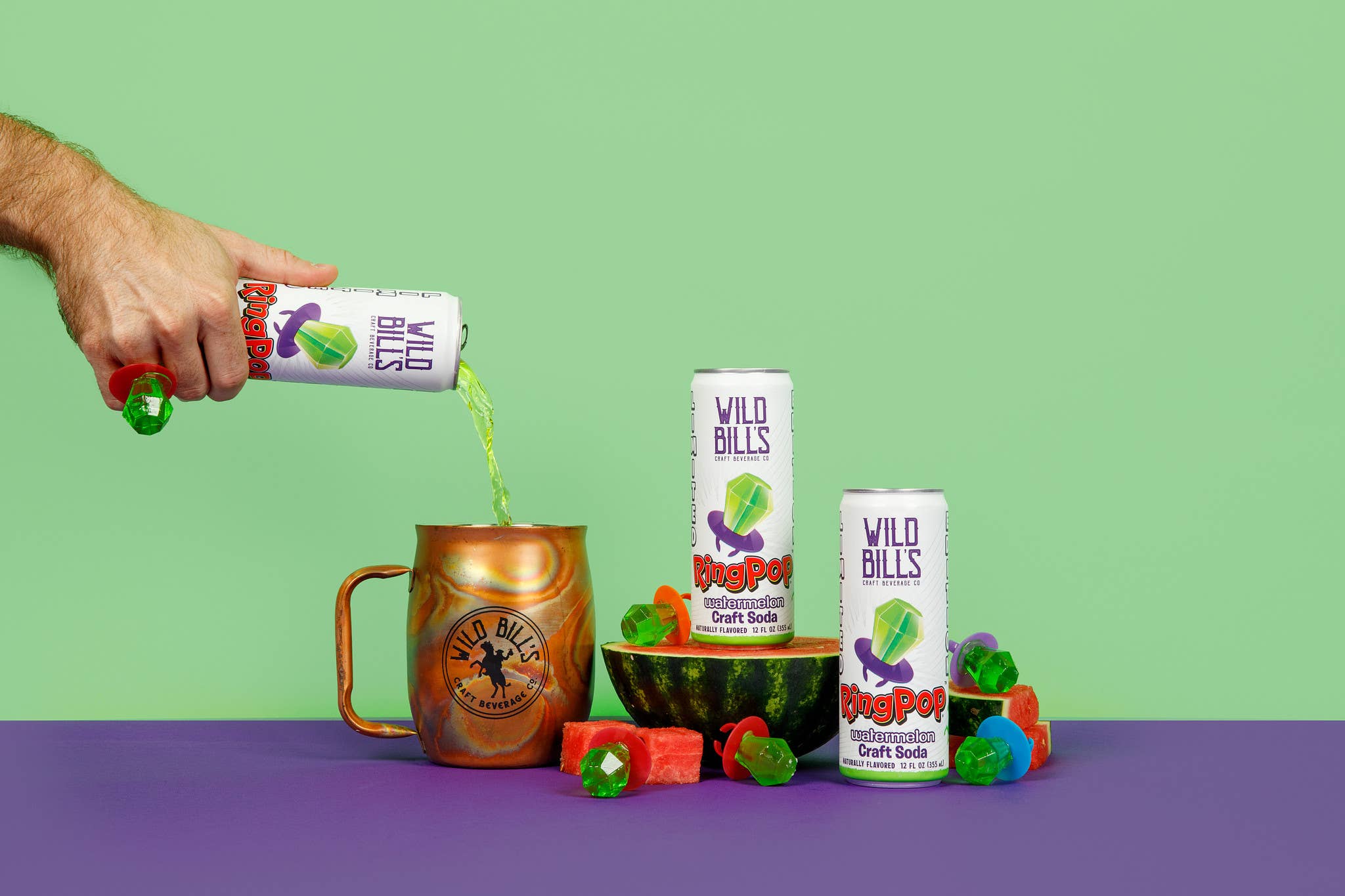 Ring Pop Soda Watermelon Pure Cane Sugar