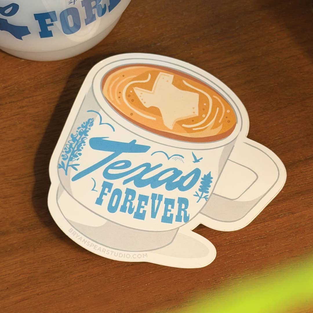 Texas Forever Coffee Mug Sticker
