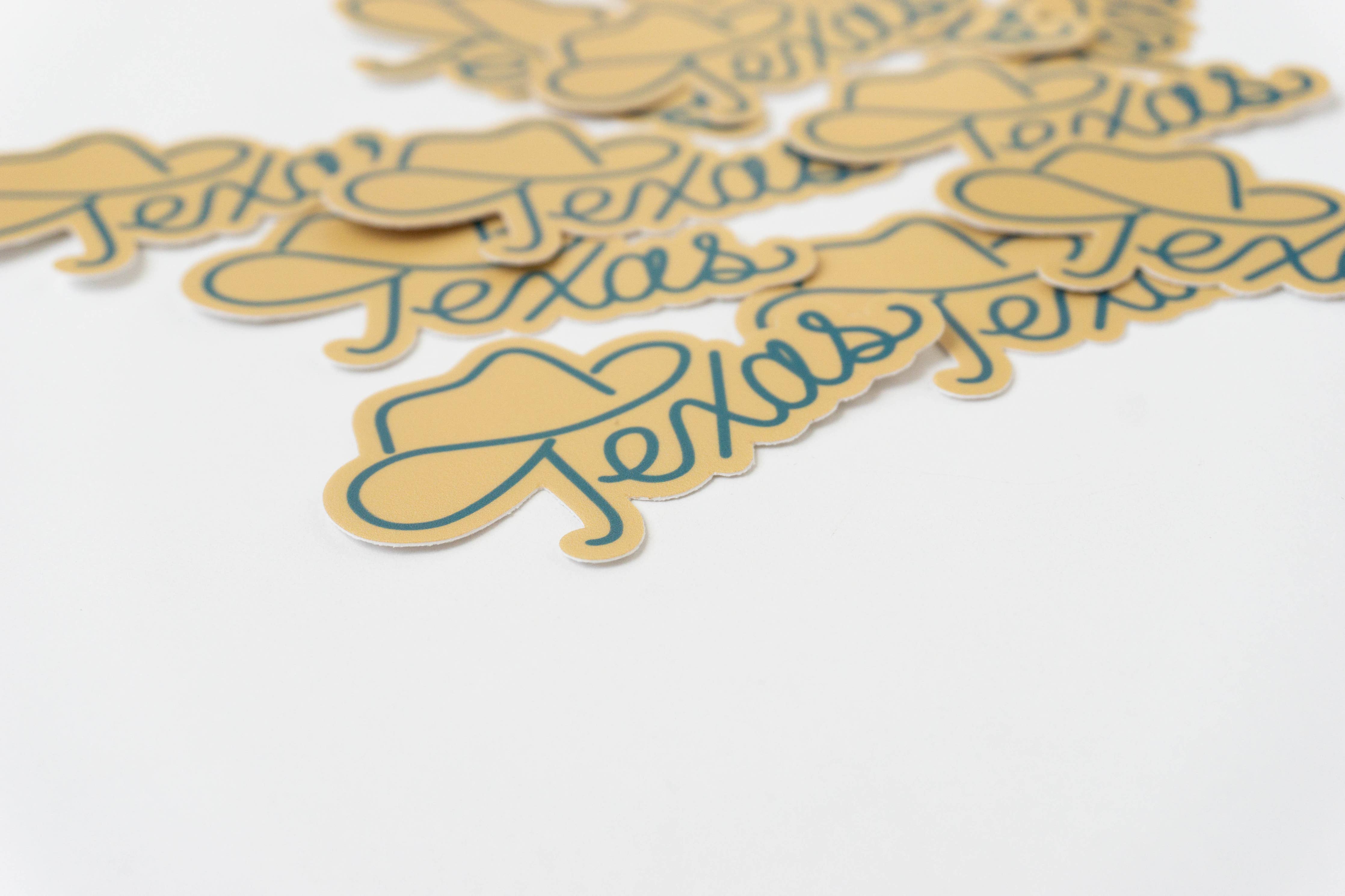 Texas cowboy hat sticker