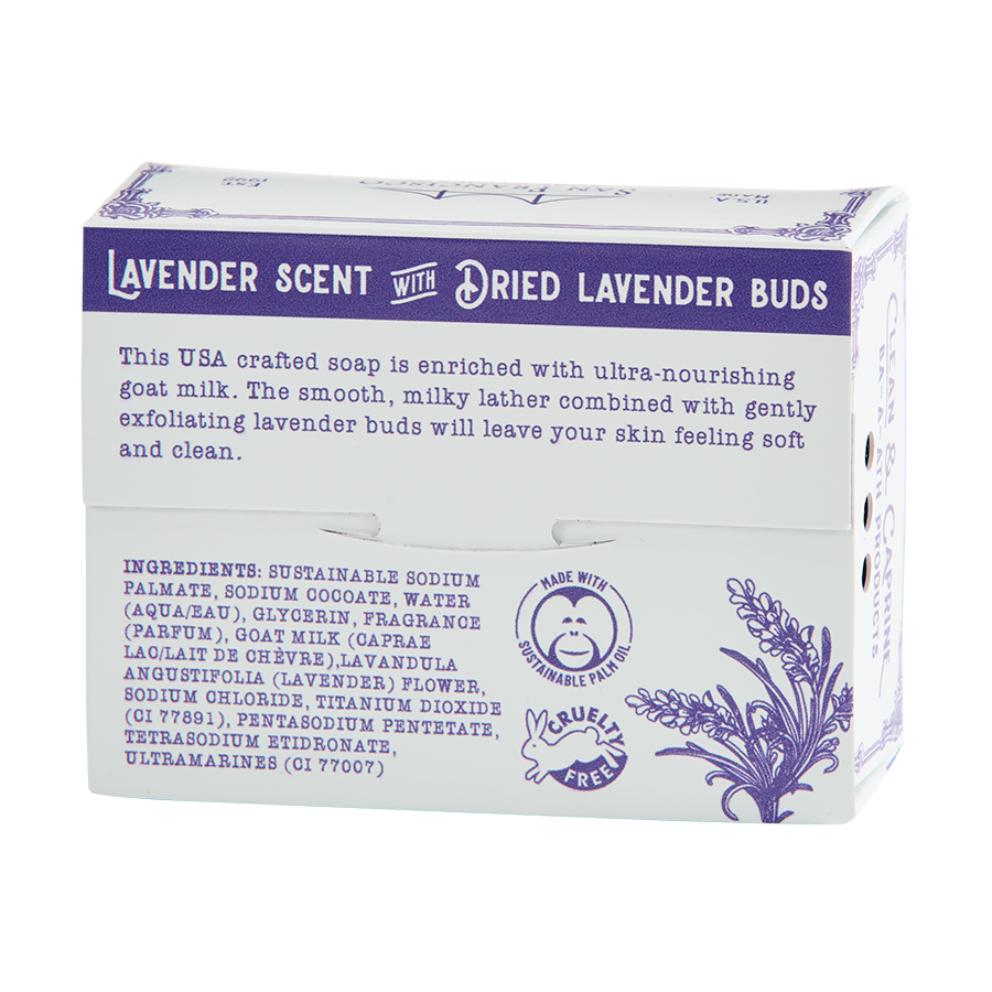 Lavender Goat Milk 5oz pressed bar soap