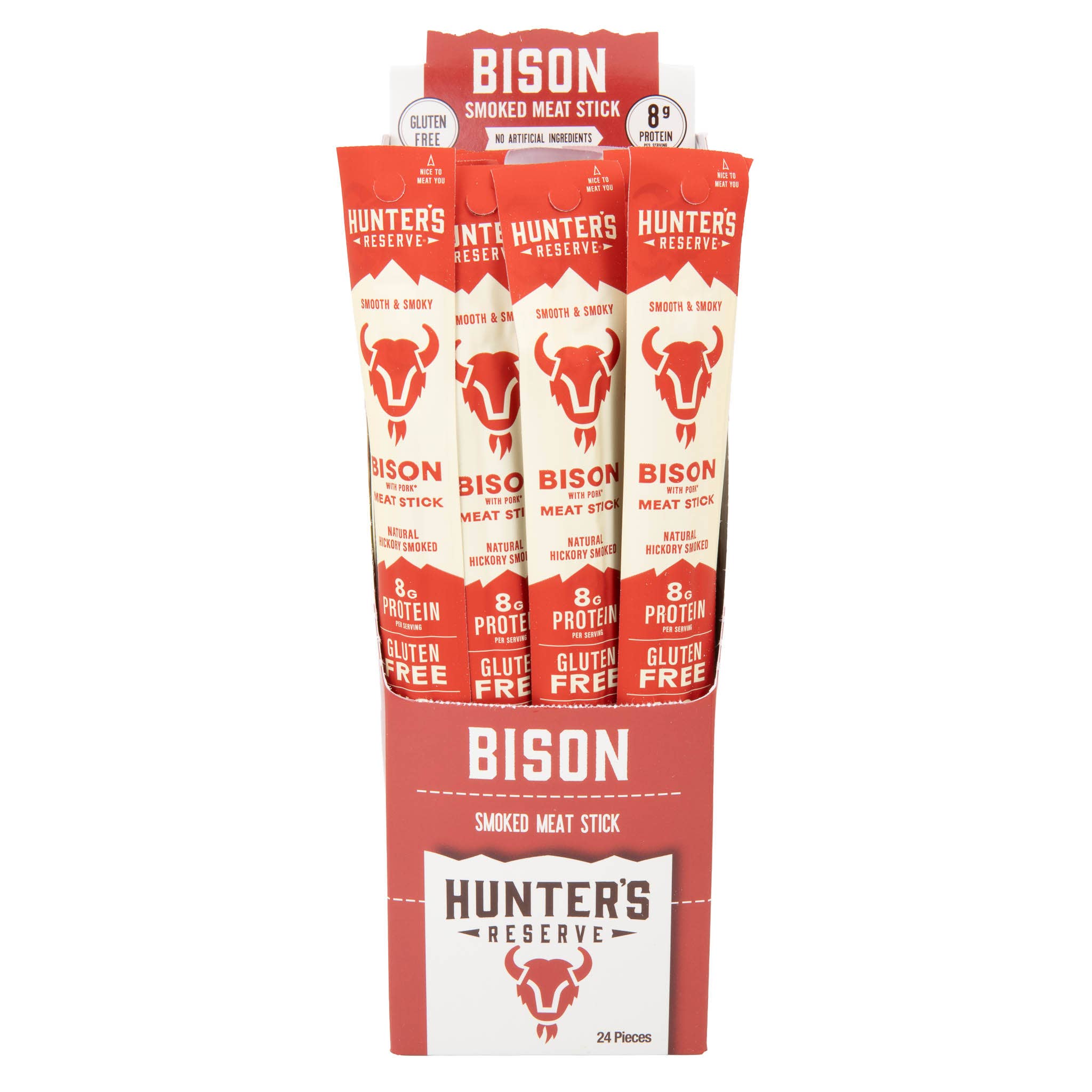 Bison meat sticks ingredients and packaging detail