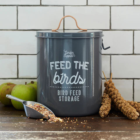 Burgon & Ball - Charcoal "Feed The Birds" Food Tin