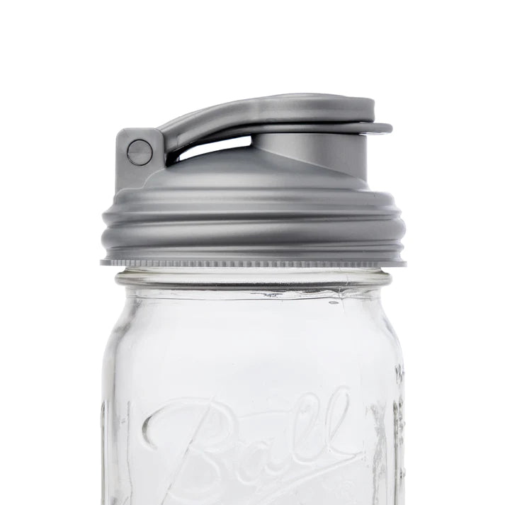 reCAP Mason Jar - Regular Mouth Lid POUR Cap Carry Loop