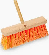 16" Heavy-Duty Orange Sweeping Broom w/o Hdl