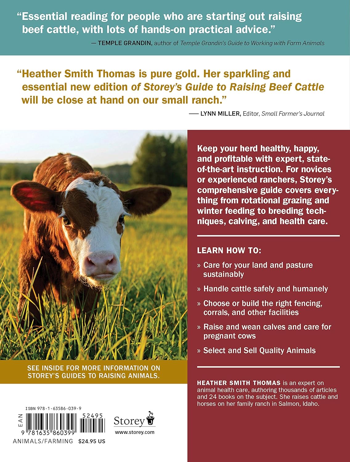 Storey's Guide to Raising Beef Cattle, 4th Edition: Health, Handling, Breeding - by Heather Smith Thomas