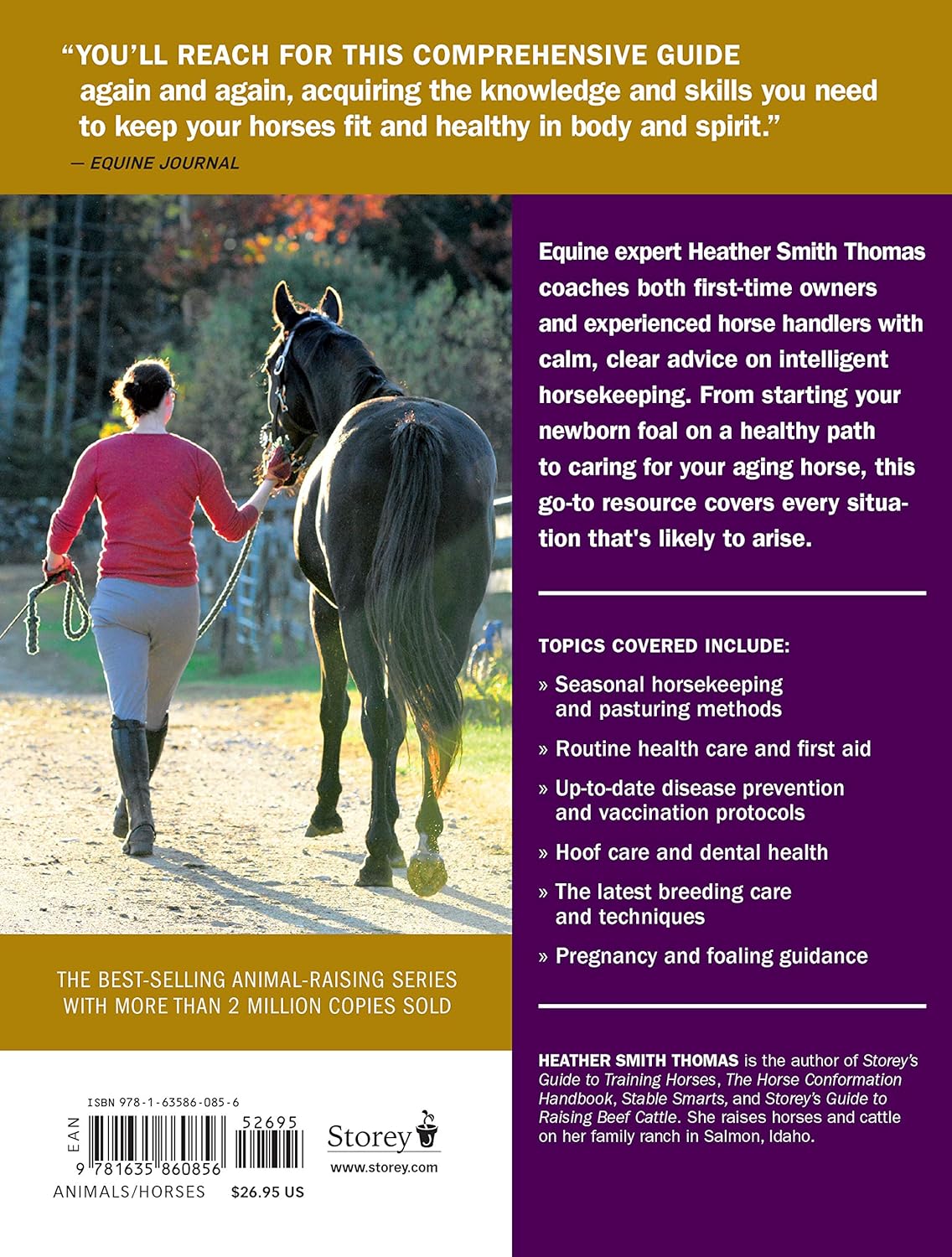 Storey's Guide to Raising Horses, 3rd Edition: Breeding, Care, Facilities (Softback) - by Heather Smith Thomas