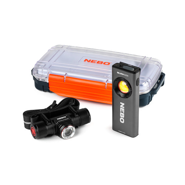 NEBO - Travel Kit Worklight + Headlamp + Waterproof Case